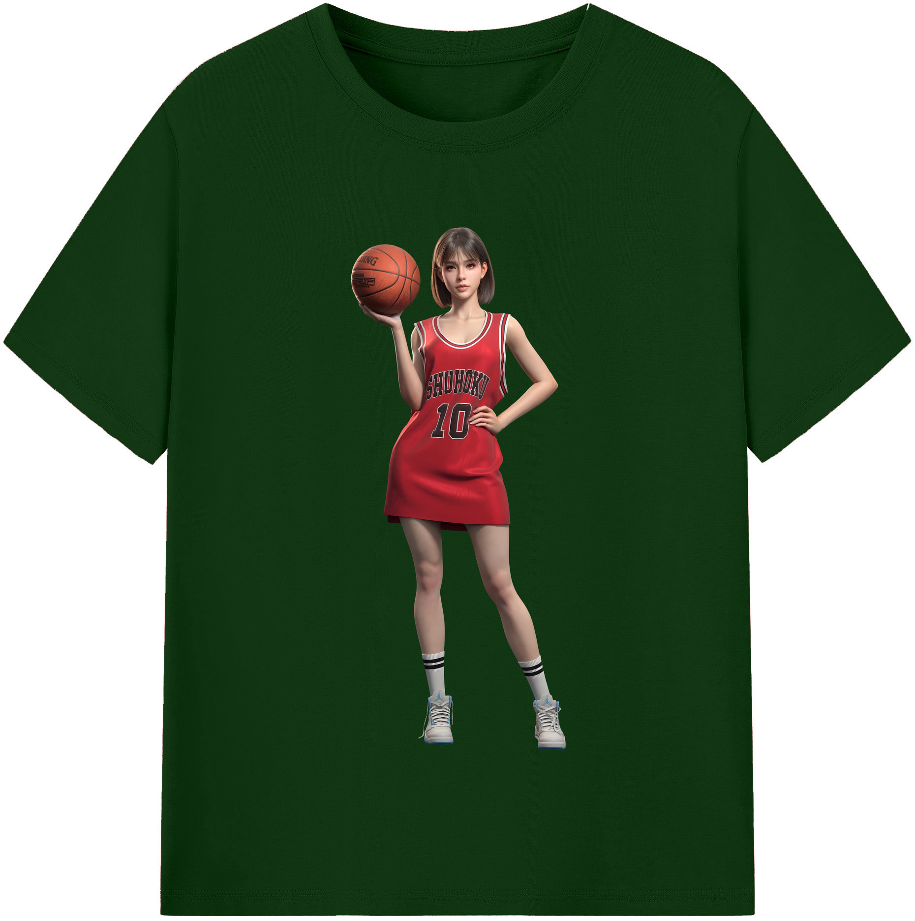 SLAM DUNK／スラムダンク 綿100％半袖Tシャツ（フロントプリント）